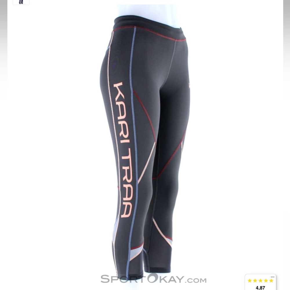 Kari Traa Louise 2.0 3/4 Tights Leggings Crops Running Reflective Pocket Large